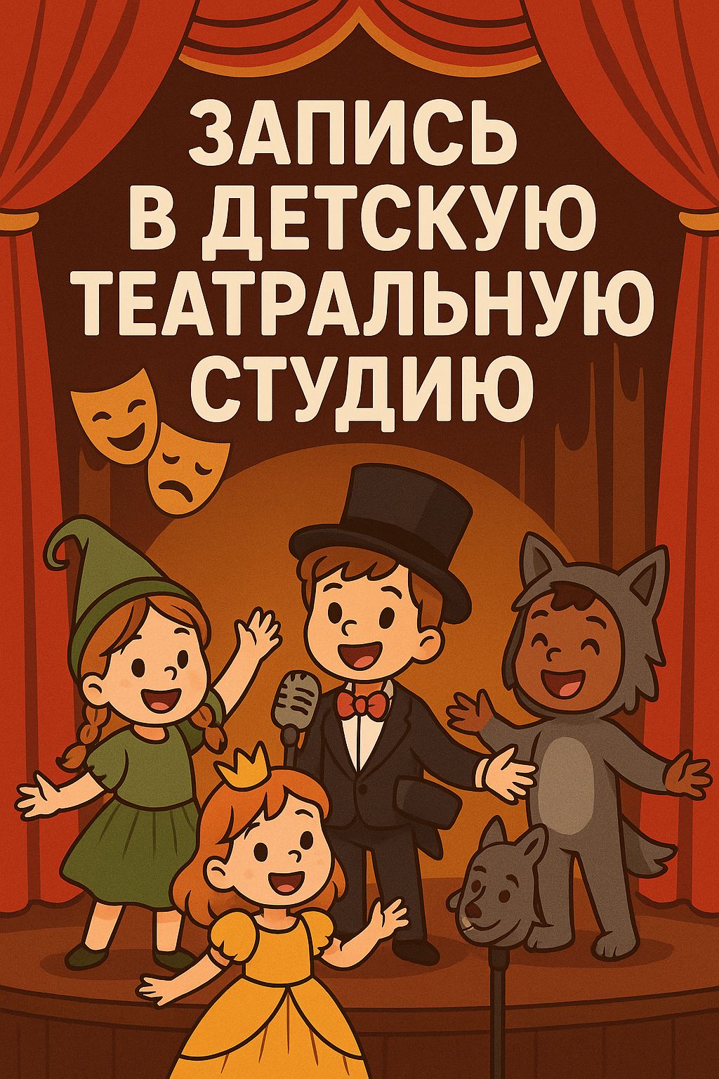 Affiche. Театр-студия « Art-Brusselki ». Объявляем набор на новый учебный год 2025–2026. 2025-06-01